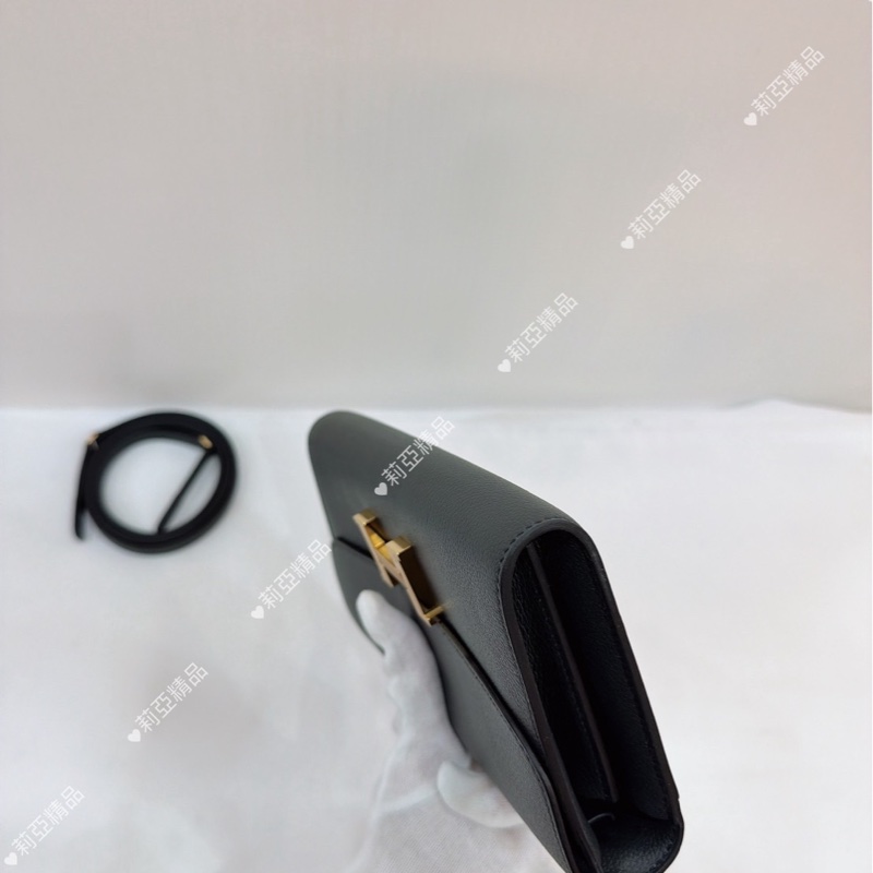 莉亞精品♡ Hermes 康康Togo 海洋藍 w刻 二手美包-14