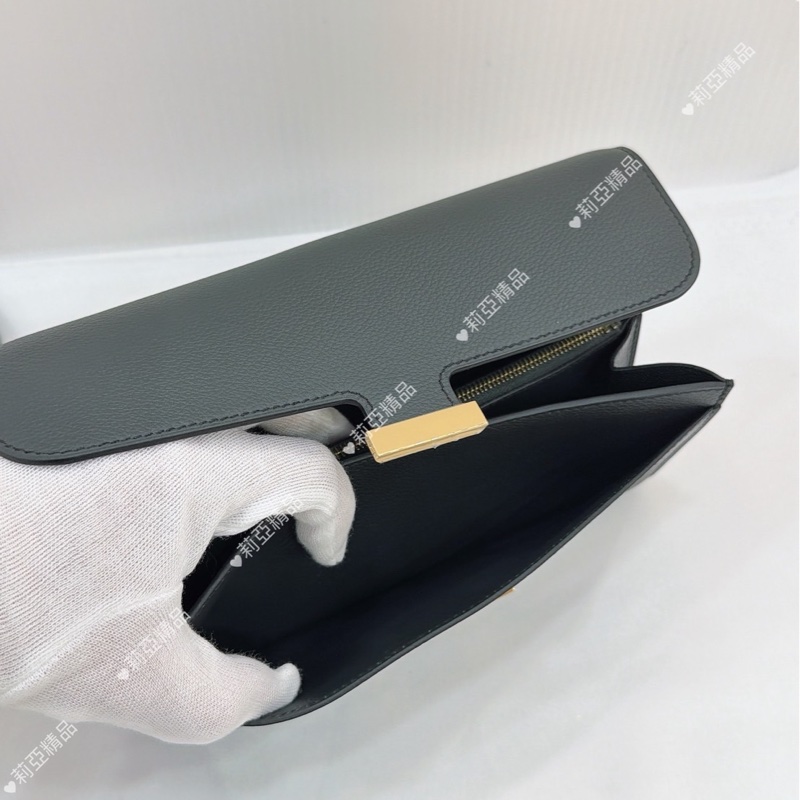 莉亞精品♡ Hermes 康康Togo 海洋藍 w刻 二手美包-18