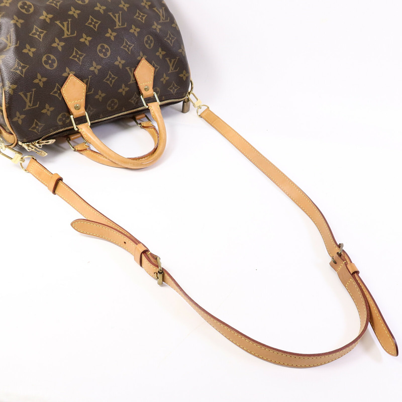 LOUIS VUITTON Monogram Speedy Bandouliere 30手挽肩背兩用袋-9