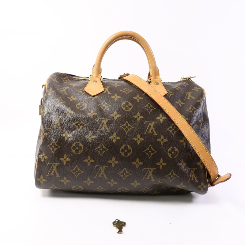 LOUIS VUITTON Monogram Speedy Bandouliere 30手挽肩背兩用袋-10
