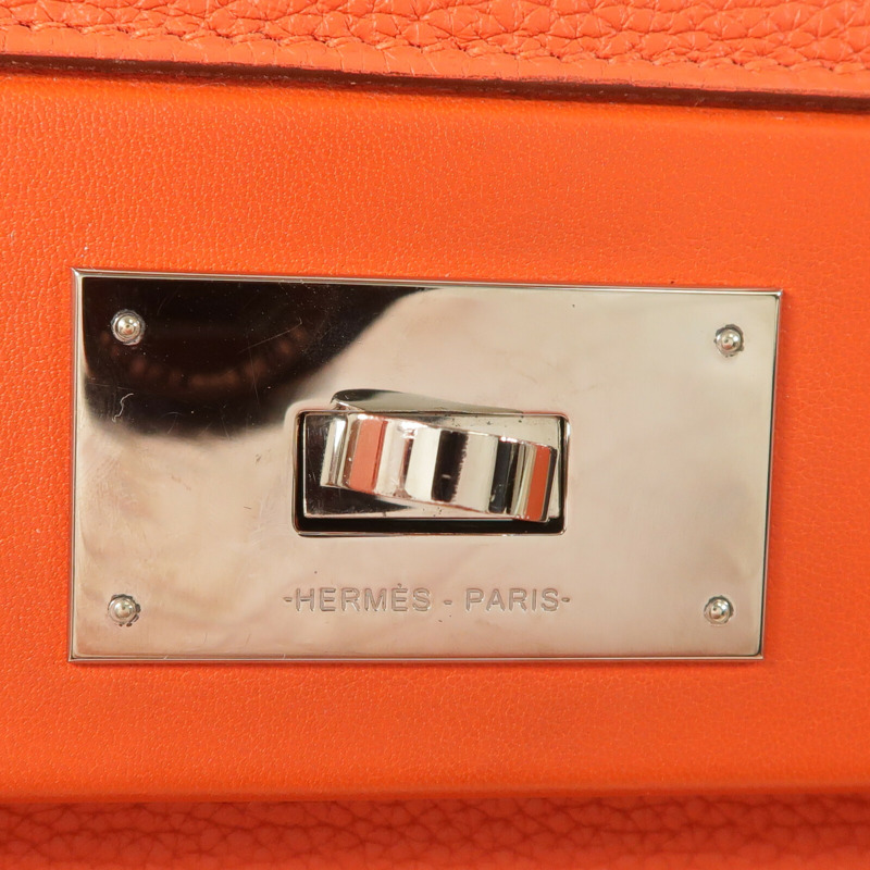 HERMES Clemence皮革24/24 29cm手挽肩背兩用袋Capucine-7