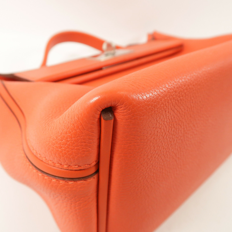 HERMES Clemence皮革24/24 29cm手挽肩背兩用袋Capucine-11