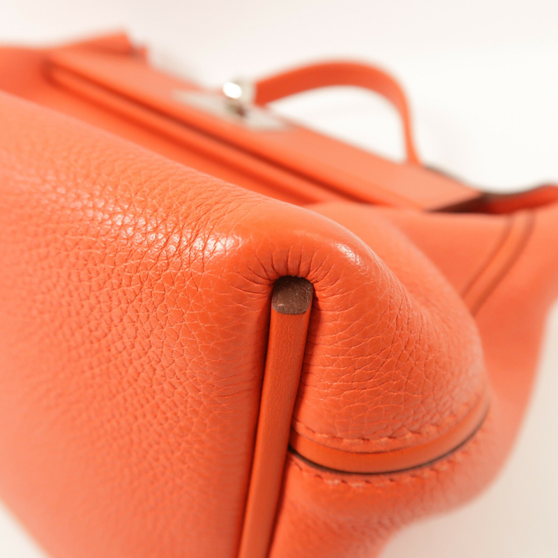 HERMES Clemence皮革24/24 29cm手挽肩背兩用袋Capucine-12