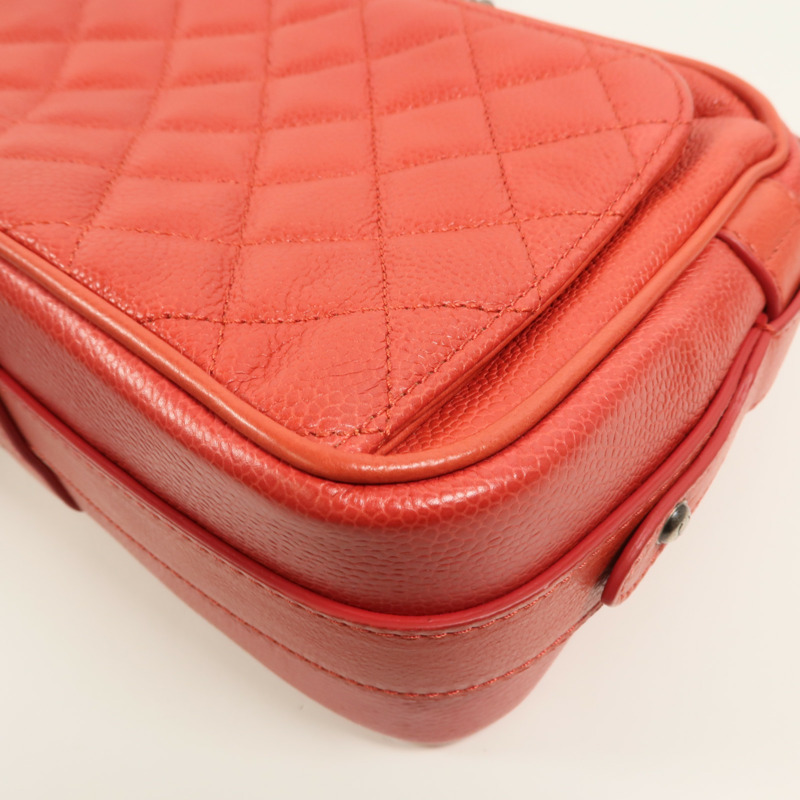 CHANEL 牛皮皮革Chain Shoulder鏈帶肩背袋-12