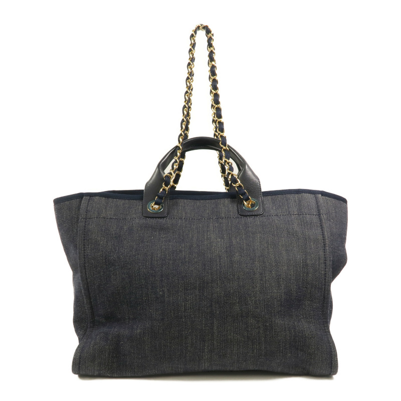 CHANEL 帆布Deauville Tote Bag手挽肩背兩用袋-1