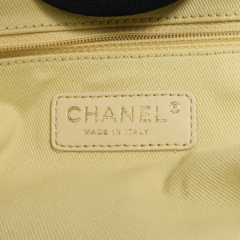 CHANEL 帆布Deauville Tote Bag手挽肩背兩用袋-5