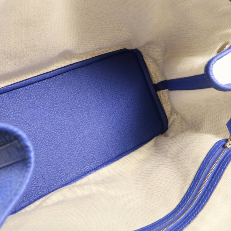 HERMES Negonda皮革Garden Party PM手挽袋Blue Electric-4