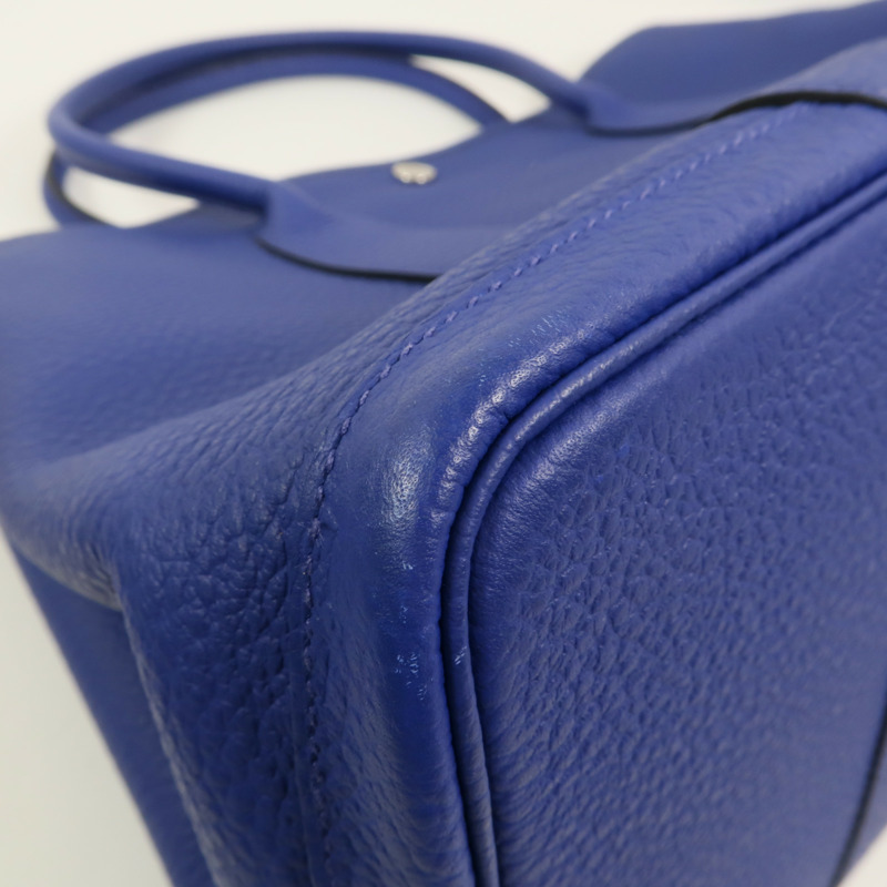 HERMES Negonda皮革Garden Party PM手挽袋Blue Electric-12