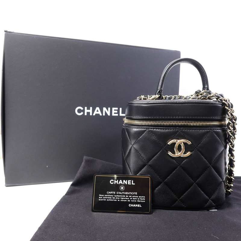 CHANEL 羊皮皮革Trendy CC Vanity Case手挽肩背兩用袋-9