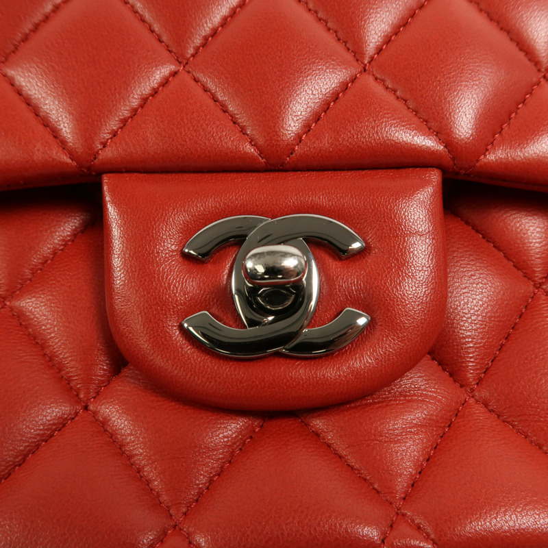 CHANEL 羊皮皮革Classic 25鏈帶肩背袋-9