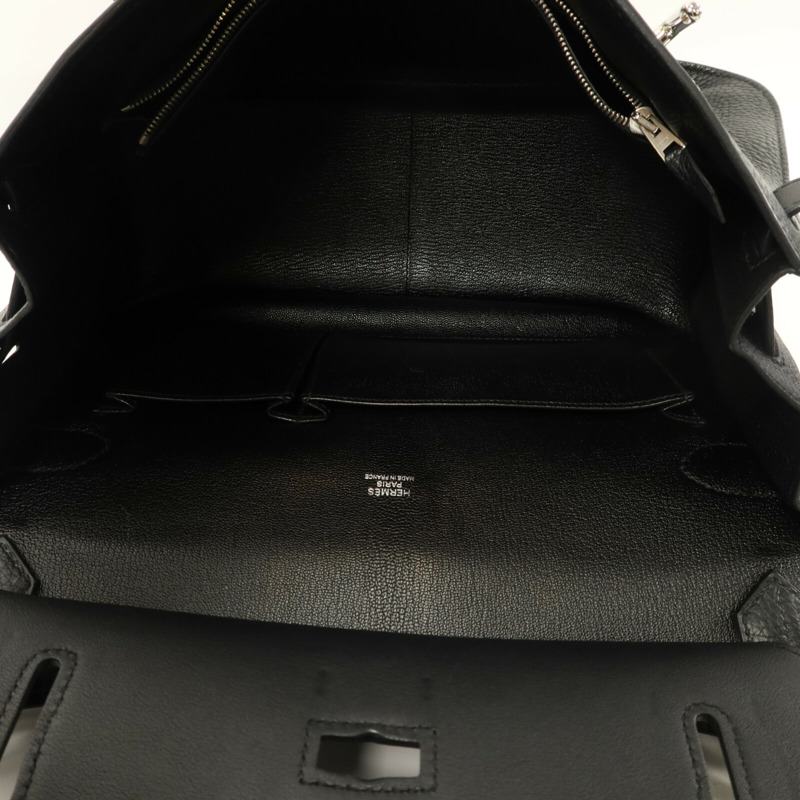 HERMES Togo皮革/Swift皮革Jypsiere 31肩背袋Noir-4