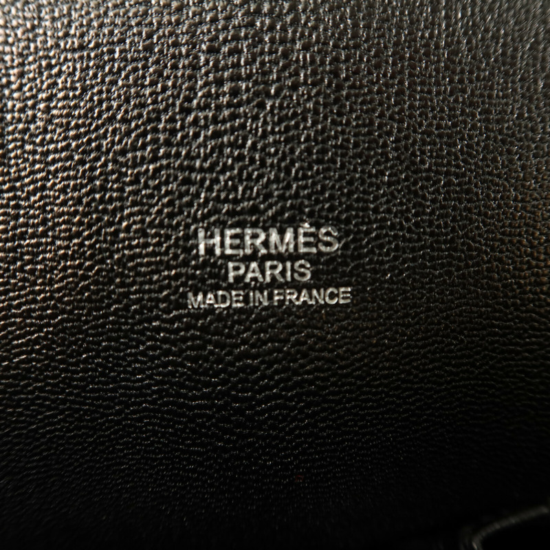 HERMES Togo皮革/Swift皮革Jypsiere 31肩背袋Noir-5