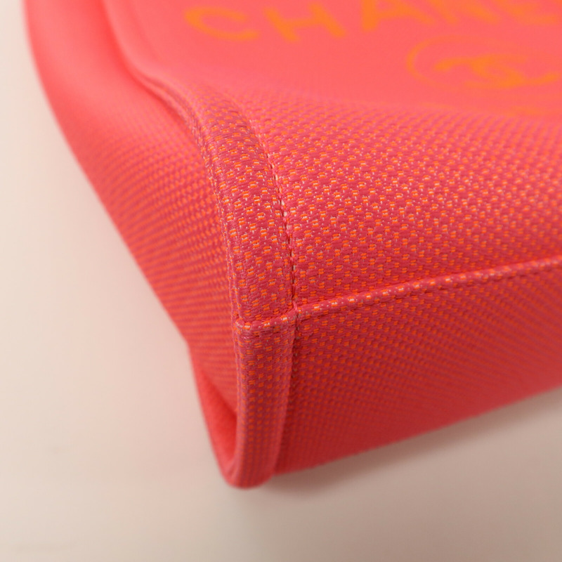 CHANEL 帆布Deauville PM Tote Bag鏈帶肩背袋-12