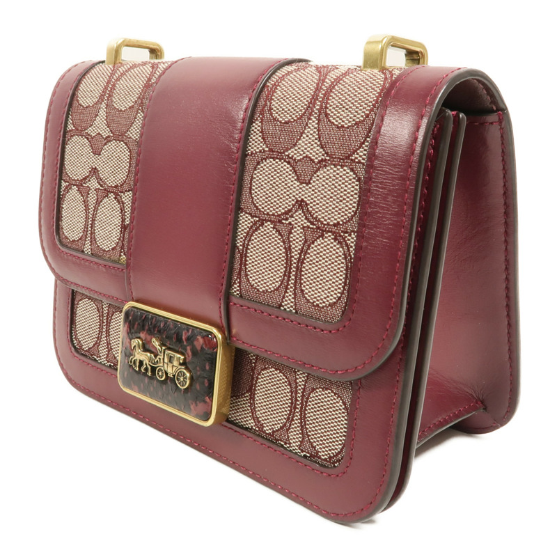 COACH 牛皮皮革/帆布Alie Shoulder Bag 18肩背袋-2