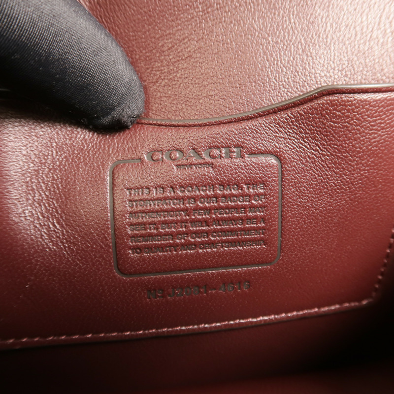 COACH 牛皮皮革/帆布Alie Shoulder Bag 18肩背袋-5