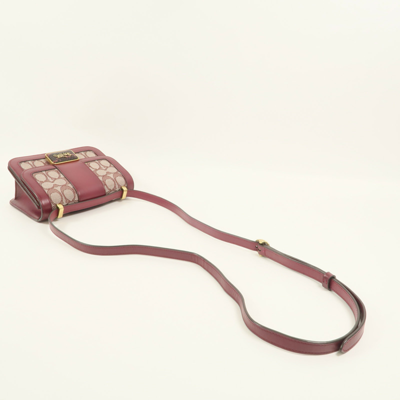 COACH 牛皮皮革/帆布Alie Shoulder Bag 18肩背袋-7