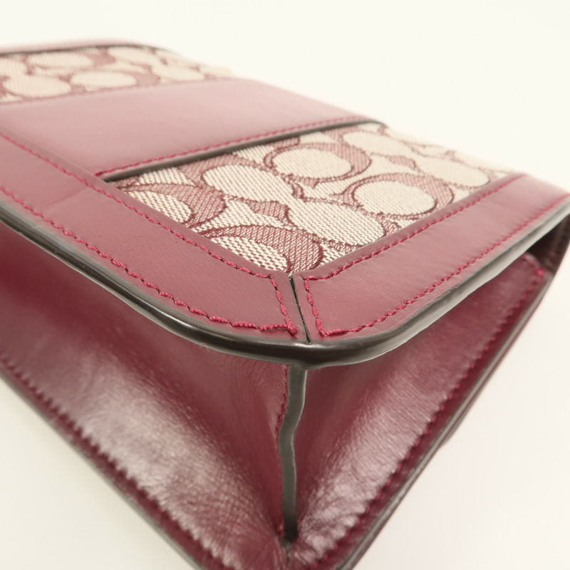 COACH 牛皮皮革/帆布Alie Shoulder Bag 18肩背袋-13