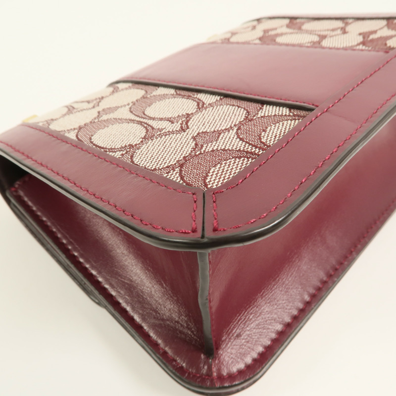 COACH 牛皮皮革/帆布Alie Shoulder Bag 18肩背袋-14