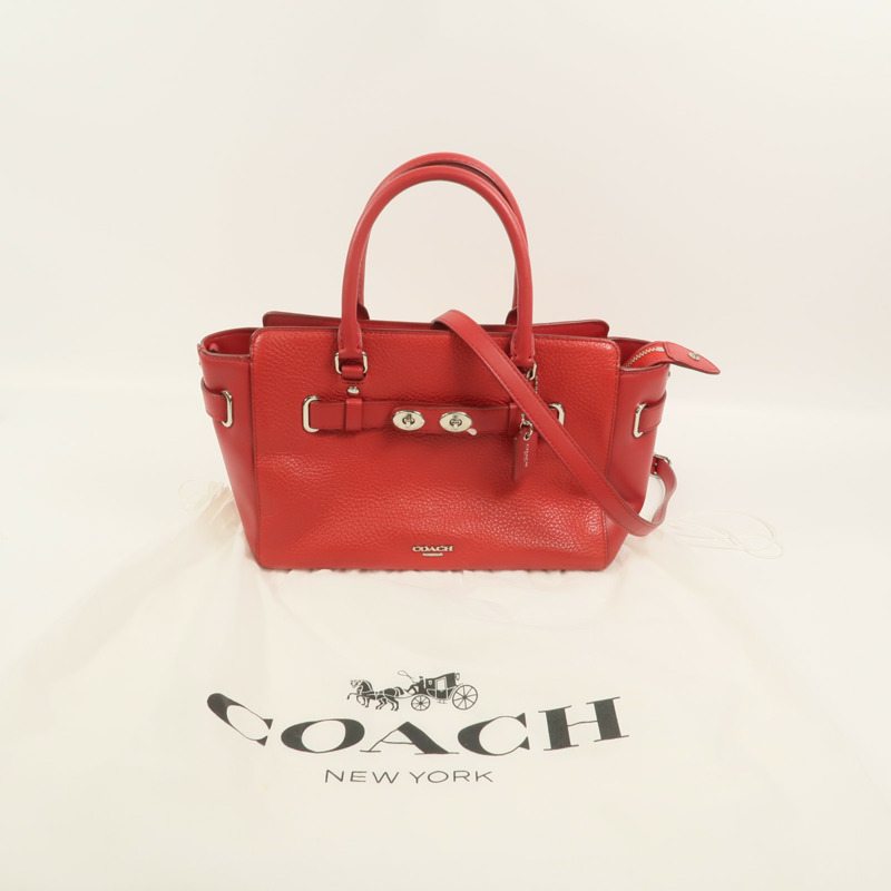 COACH 牛皮皮革Blake Carryall 25手挽肩背兩用袋-9