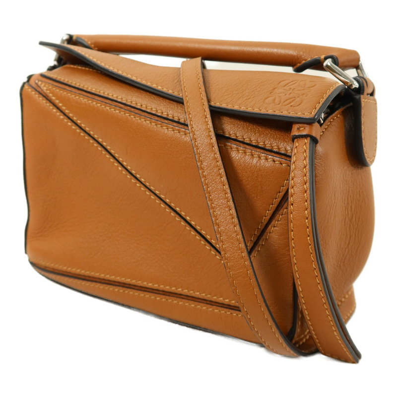 LOEWE 牛皮皮革Mini Puzzle手挽肩背兩用袋-2