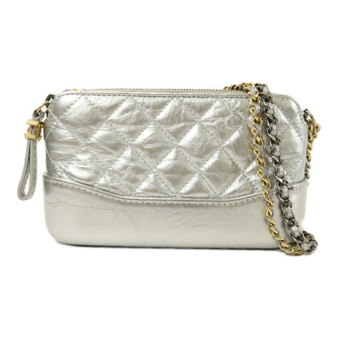CHANEL 牛皮皮革Gabrielle Wallet On Chain鏈帶肩背袋