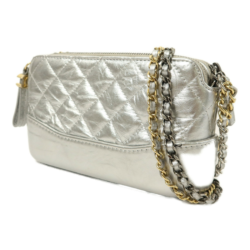 CHANEL 牛皮皮革Gabrielle Wallet On Chain鏈帶肩背袋-2