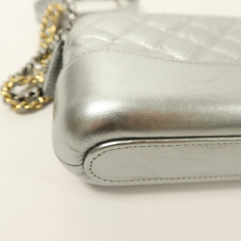 CHANEL 牛皮皮革Gabrielle Wallet On Chain鏈帶肩背袋-11