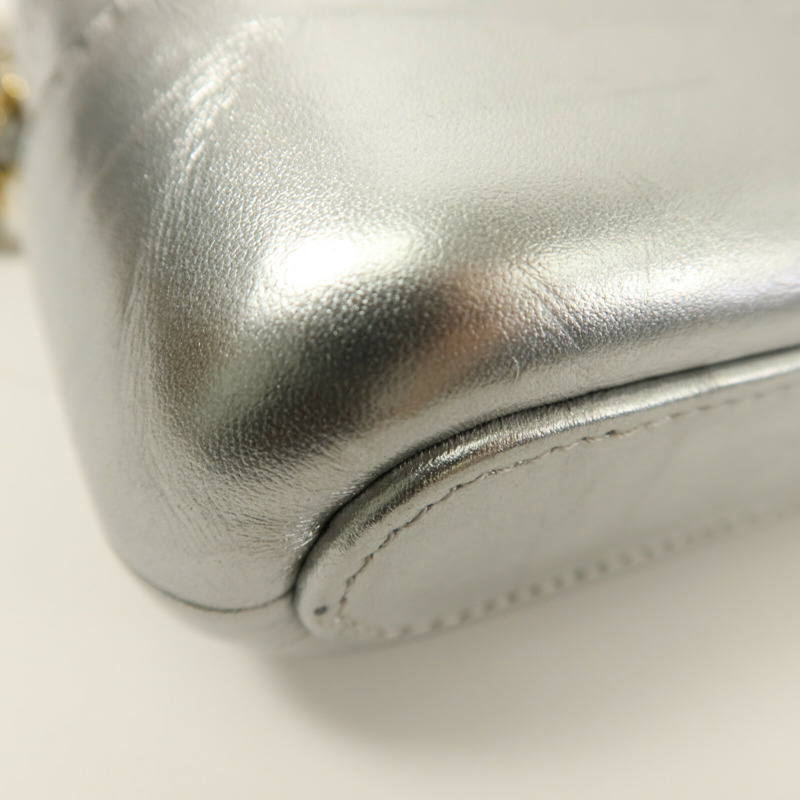 CHANEL 牛皮皮革Gabrielle Wallet On Chain鏈帶肩背袋-12