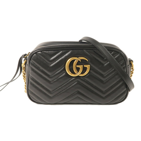 GUCCI 牛皮皮革GG Marmont鏈帶肩背袋