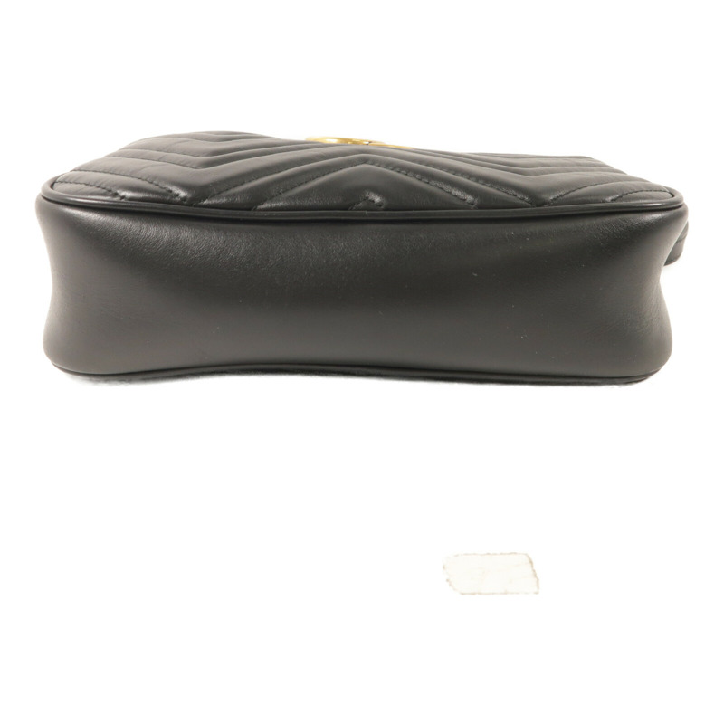 GUCCI 牛皮皮革GG Marmont鏈帶肩背袋-3