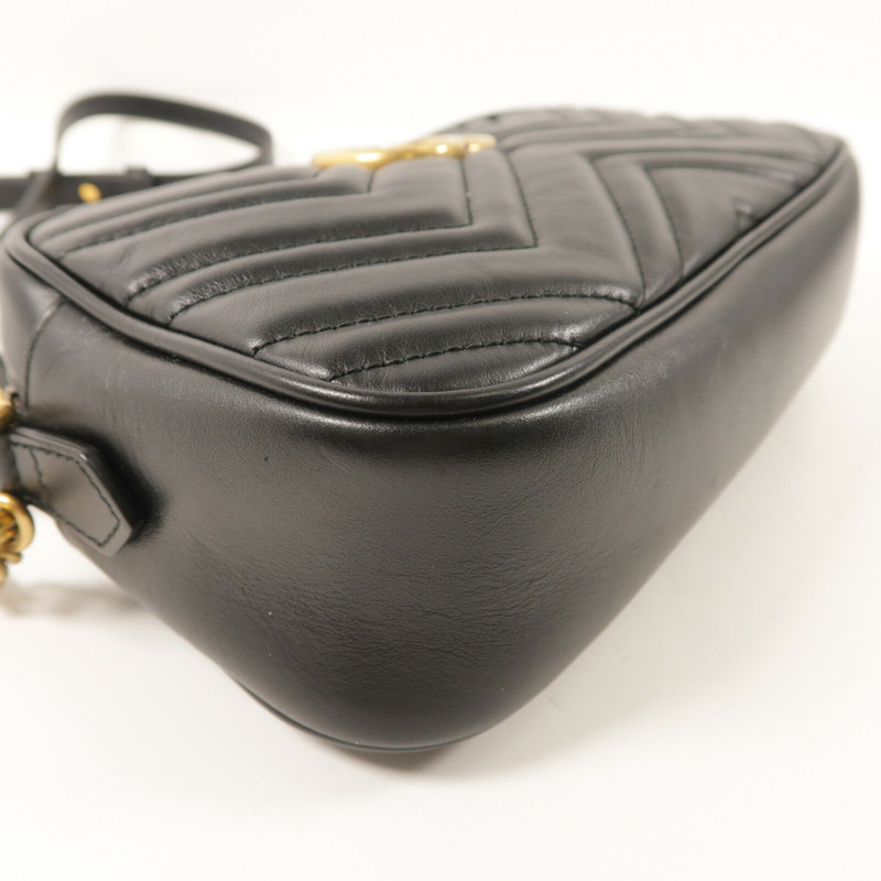 GUCCI 牛皮皮革GG Marmont鏈帶肩背袋-8