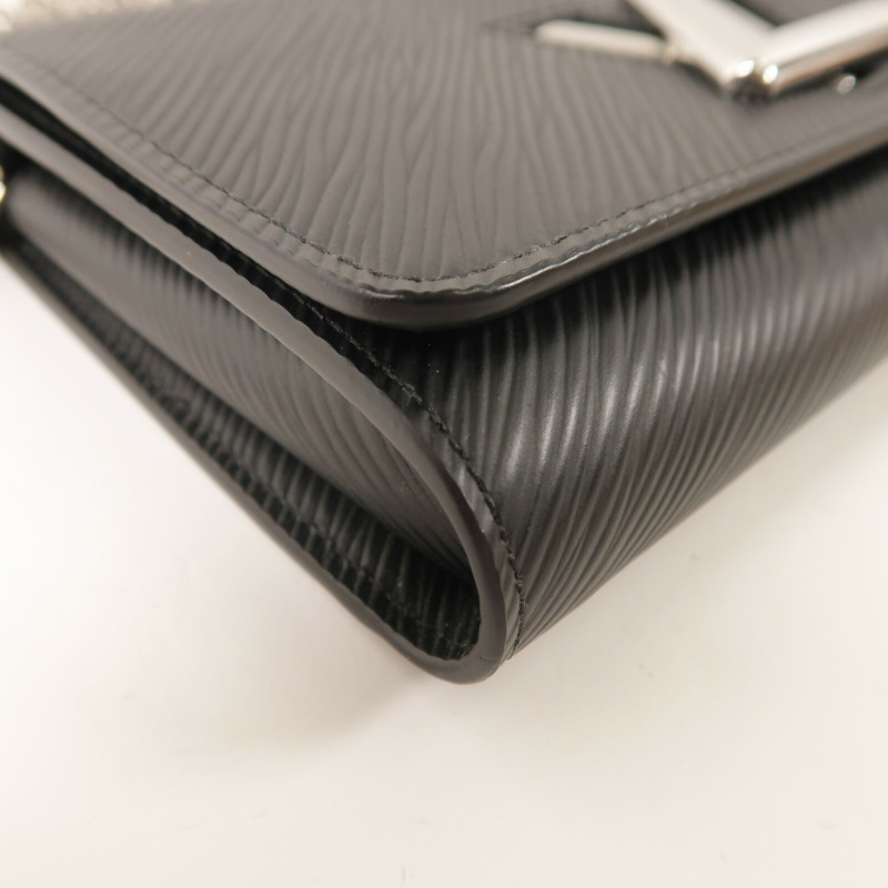 LOUIS VUITTON Epi Portefuille Twist Chain Wallet鏈帶肩背袋-10
