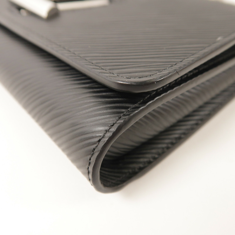 LOUIS VUITTON Epi Portefuille Twist Chain Wallet鏈帶肩背袋-11