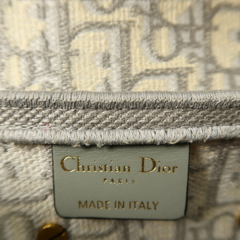 Dior 帆布Oblique Jacquard Saddle銀扣肩背袋-5
