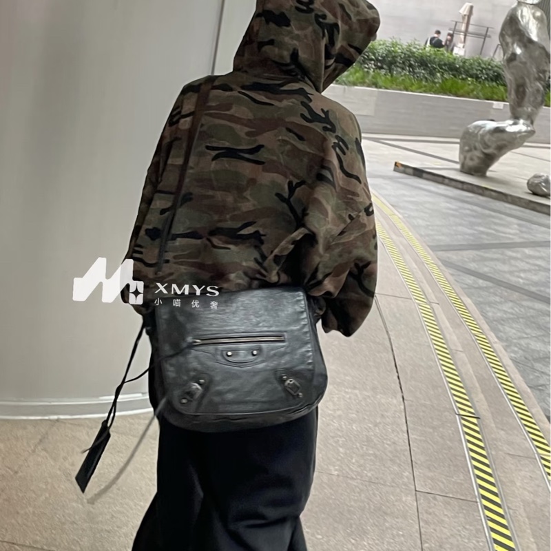 Balenciaga 巴黎世家 NeoFolk 黑色 郵差包 斜背包 肩背包 側背包 手提包-7