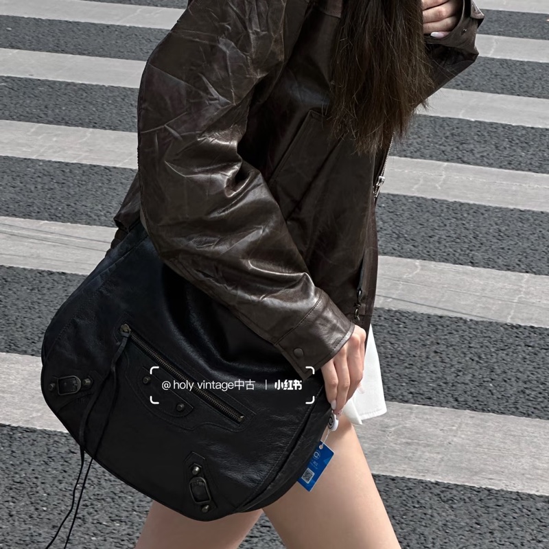 Balenciaga 巴黎世家 NeoFolk 黑色 郵差包 斜背包 肩背包 側背包 手提包-14