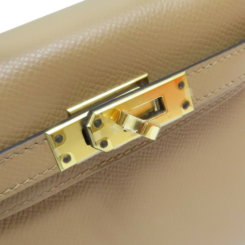 奶茶色 Epsom牛皮 Mini Kelly II 凱莉包 两用包 Z刻 金釦【HERMES 愛馬仕】-7
