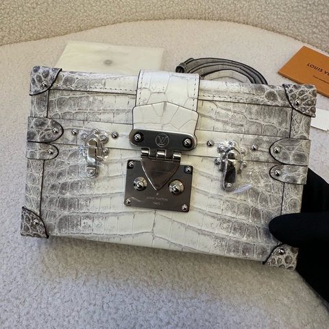 閒置晶片款｜Louis Vuitton Petite Malle 喜馬拉雅撒哈拉鱷魚皮 大盒子 Himalaya Sahara Crocodile Leather