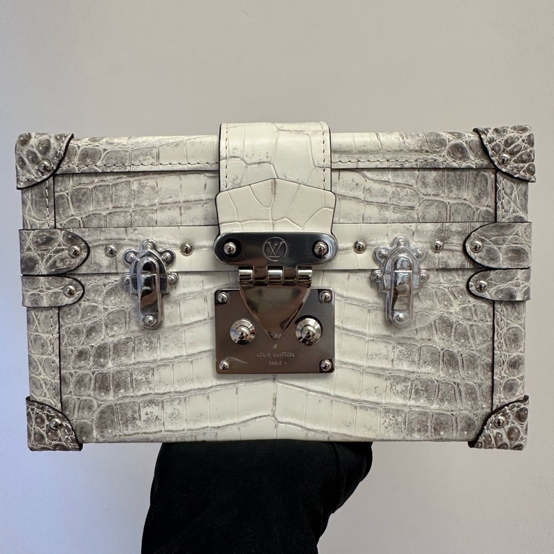 閒置晶片款｜Louis Vuitton Petite Malle 喜馬拉雅撒哈拉鱷魚皮 大盒子 Himalaya Sahara Crocodile Leather-2