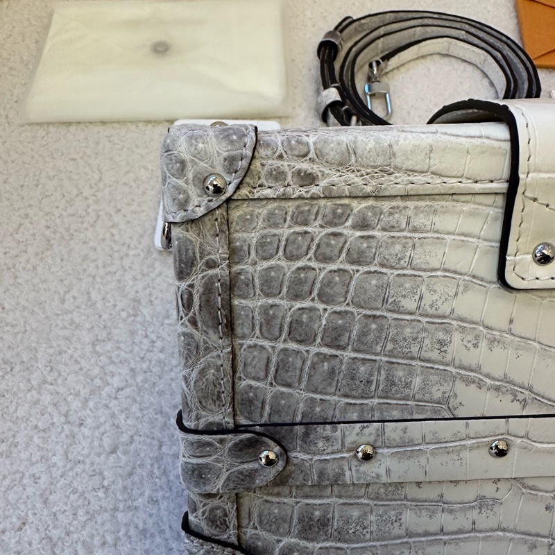 閒置晶片款｜Louis Vuitton Petite Malle 喜馬拉雅撒哈拉鱷魚皮 大盒子 Himalaya Sahara Crocodile Leather-4