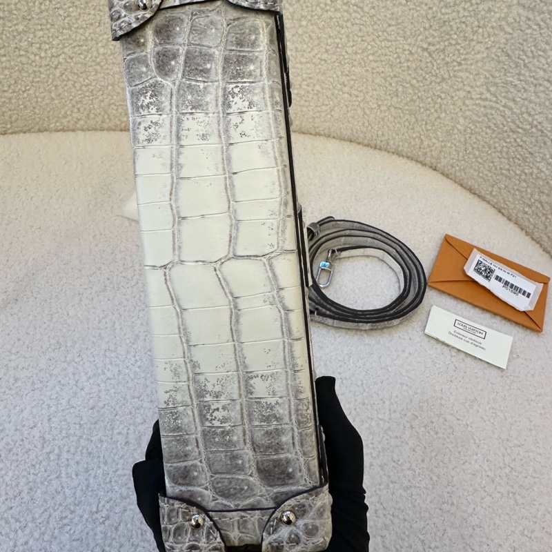 閒置晶片款｜Louis Vuitton Petite Malle 喜馬拉雅撒哈拉鱷魚皮 大盒子 Himalaya Sahara Crocodile Leather-5