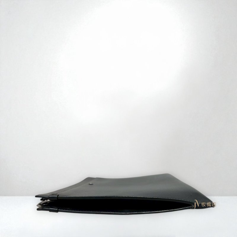 JS1331-MONTBLANC 萬寶龍黑色牛皮手拿包-2