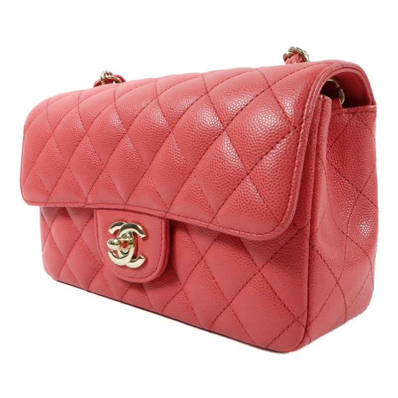 CHANEL 牛皮皮革Mini Classic 20金扣鏈帶肩背袋-2