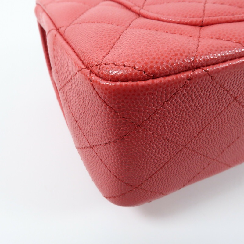 CHANEL 牛皮皮革Mini Classic 20金扣鏈帶肩背袋-6