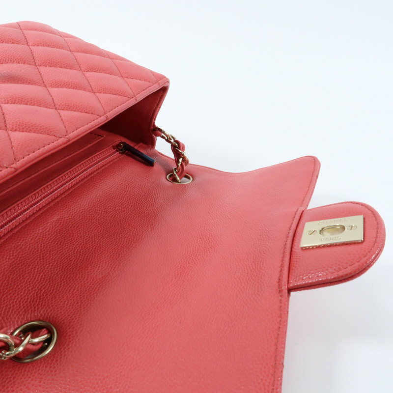 CHANEL 牛皮皮革Mini Classic 20金扣鏈帶肩背袋-10