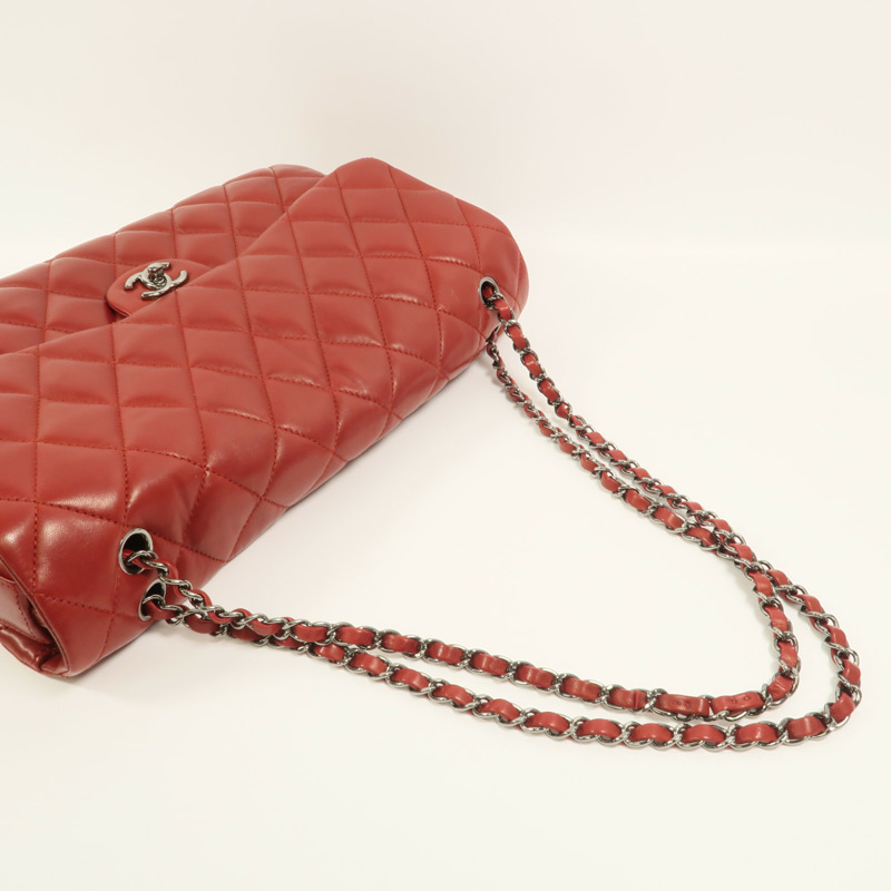 CHANEL 羊皮皮革Chain Shoulder鏈帶肩背袋-7