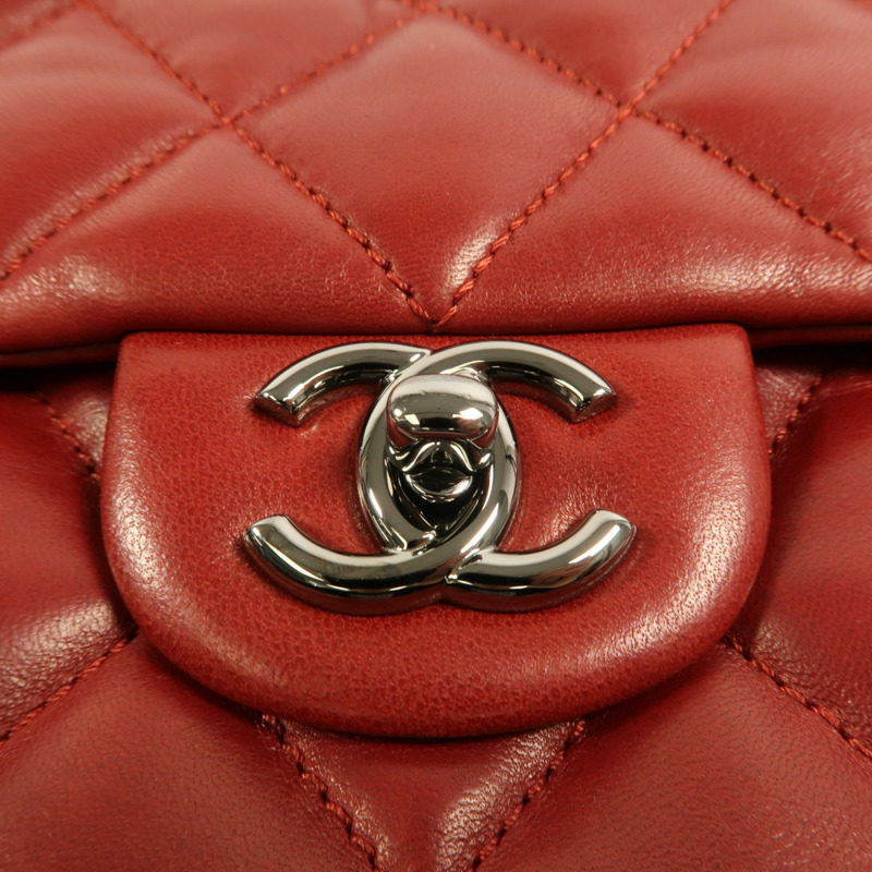 CHANEL 羊皮皮革Chain Shoulder鏈帶肩背袋-8