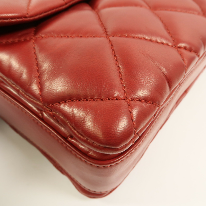 CHANEL 羊皮皮革Chain Shoulder鏈帶肩背袋-11