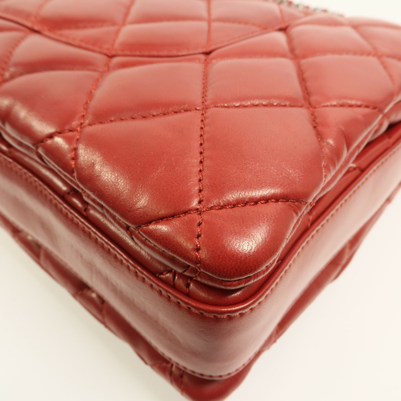 CHANEL 羊皮皮革Chain Shoulder鏈帶肩背袋-13