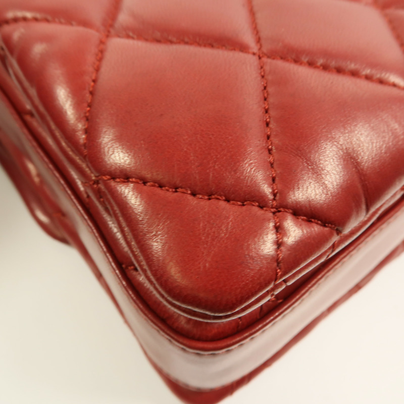 CHANEL 羊皮皮革Chain Shoulder鏈帶肩背袋-14